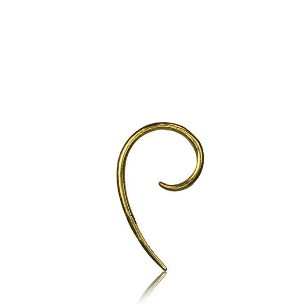 Mini Pair Tribal Brass Earrings, Mini Brass Spiral Earrings, Brass Ear Gauges.