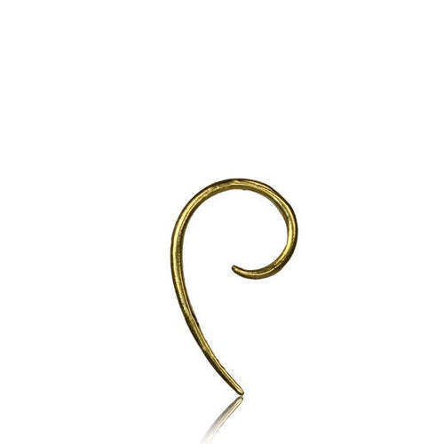 Mini Pair Tribal Brass Earrings, Mini Brass Spiral Earrings, Brass Ear Gauges.