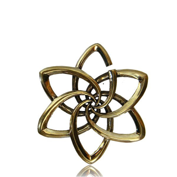 Single Brass Ear Weight Ornate 6g (4mm) Antiqued Tribal Hoops Earrings.