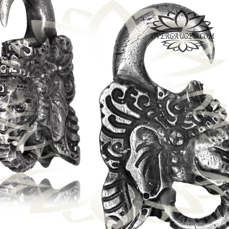 Antiqued 2g (6.5mm) Tribal White Brass Ear Weights, Ganish Ear Weights, Brass Earrings, Brass Ear Weights, Body Jewelry