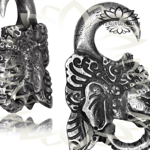 Antiqued 2g (6.5mm) Tribal White Brass Ear Weights, Ganish Ear Weights, Brass Earrings, Brass Ear Weights, Body Jewelry