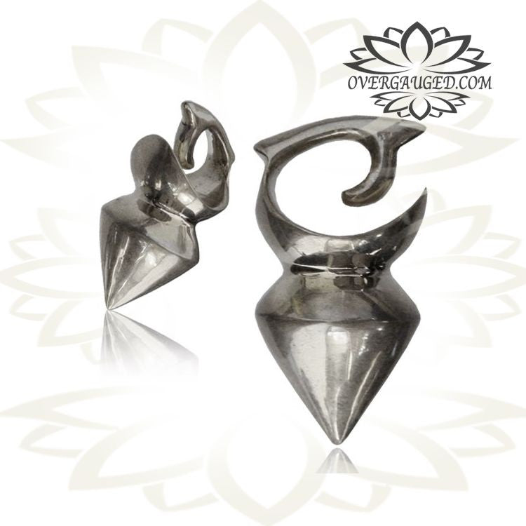 Antiqued 0g (8mm) White Brass Ear Weights, Brass Ear Weights, White Brass Gauges, Brass Body Jewelry.