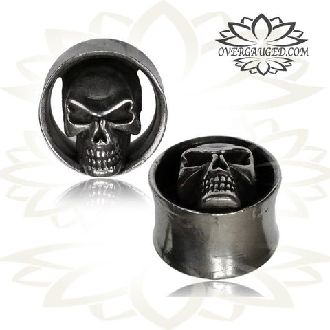 Pair 14g (1.6mm) Brass Earrings, Tribal Brass Jewelry Mandala Flower with Turquoise Stone, Double Sided.