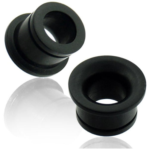 Pair of Concave Organic Ebony Wood Plugs, Single Flare Tunnels, Organic Wood Tunnels, Tribal Wood Gauges, Tribal Wood Jewelry.