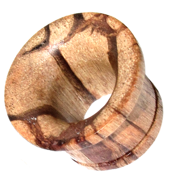 Pair of Concave Organic Wood Plugs, Zebra Wood Plugs, Single Flare Wood Tunnels, Organic Ear Tunnels, Organic Body Jewelry.