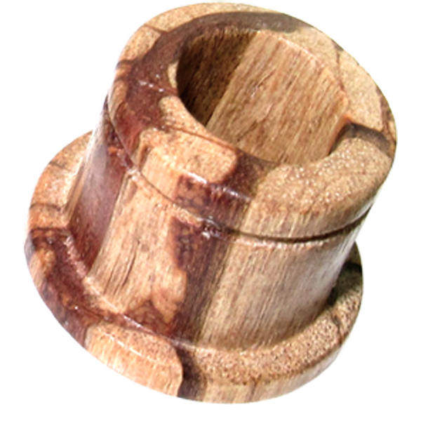 Pair of Concave Organic Wood Plugs, Zebra Wood Plugs, Single Flare Wood Tunnels, Organic Ear Tunnels, Organic Body Jewelry.