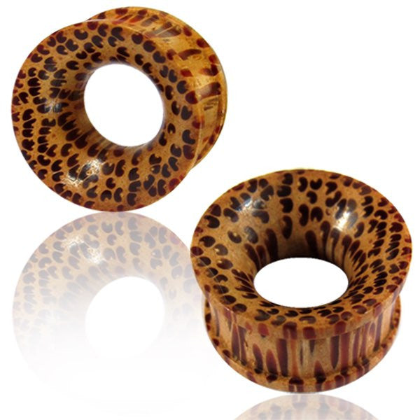 Pair of Concave Coconut Wood Plugs, Organic Wood Tunnels, Organic Wood Jewelry, Wood Plugs, Wood Body Jewelry