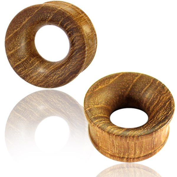 Pair of Concave Organic Plugs, Teak Wood Plugs, Double Flare Wood Plugs, Wood Ear Gauges, Organic Wood Tunnels.