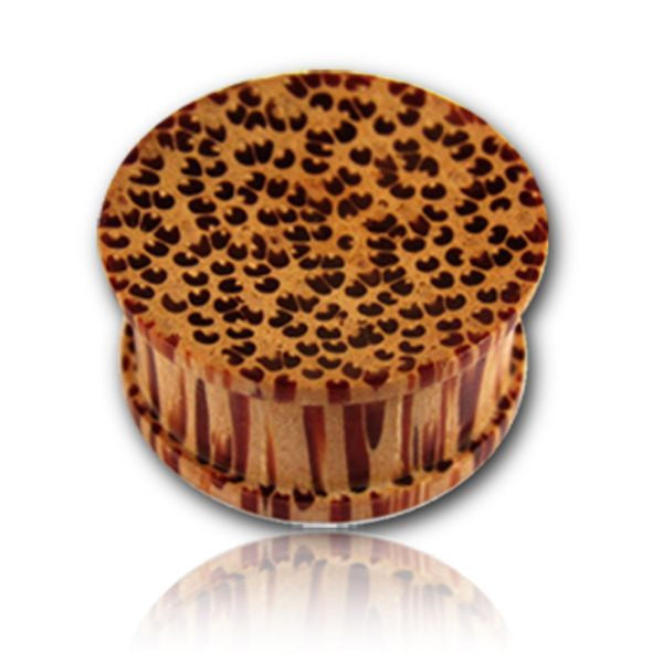Pair of Concave Organic Wood Plugs, Coconut Wood Plugs, Double Flare Organic Gauges, Ear Plugs, Tribal Body Jewelry.