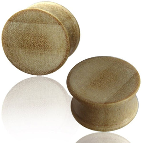 Pair of Concave Organic Plugs, Crocodile Wood Plug, Double Flare Ear Tunnel .