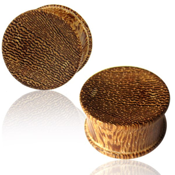 Pair of Concave Organic Parasite Wood Plugs, Double Flare Wood Plugs, Tribal Wood Ear Plugs, Wood Gauges, Wood Body Jewelry.