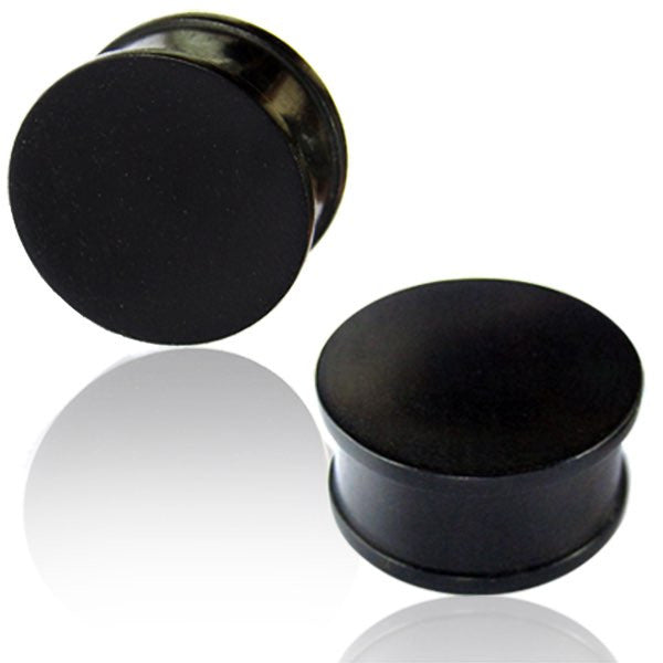 Pair of Ebony Concave Organic Wood Plugs, Double Flare Wood Plugs, Tribal Wood Ear Gauges, Wood Tunnels, Organic Body Jewelry.