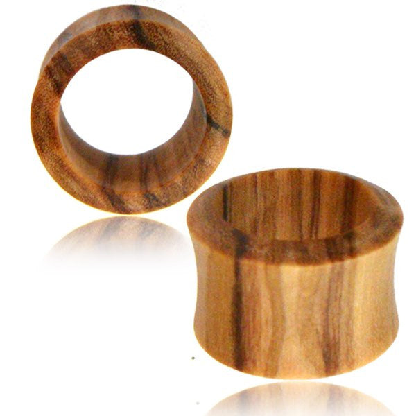 Pair of Organic Wood Plugs, Olive Wood Plugs, Double Flare Tunnels, Convex Saddle Tribal Plugs, Wood Tunnels, Wood Body Jewelry.