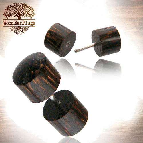 Pair of Fake Palm Wood plug.