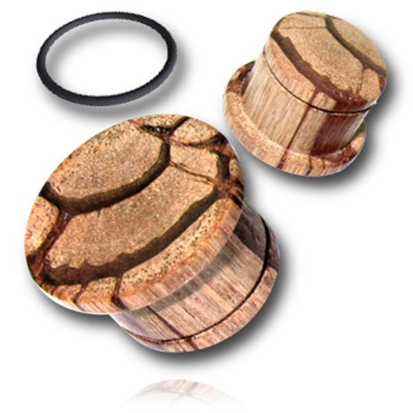 Pair of Concave Wood Plugs, Organic Zebra Wood Plugs, Single Flare Gauges, Wood Ear Plugs, Organic Body Jewelry.