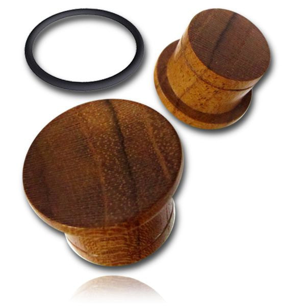 Pair of Concave Organic Teak Wood Plugs, Single Flare Wood Plugs, Wood Ear Plugs, Organic Wood Plugs, Wood Body Jewelry.