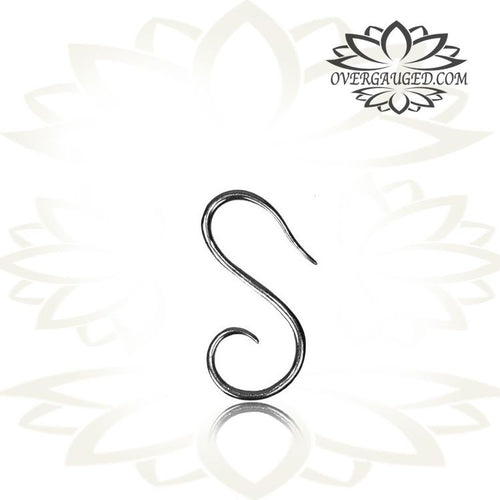 Pair Real Sterling Silver Spirals, Mini Tribal Swan Neck Spirals, Sterling Silver Earrings, Small Diameter.