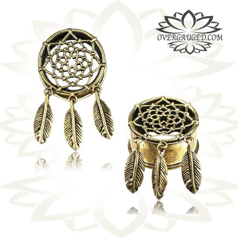 Pair Ornate White Brass Buddha Plugs, Tribal Tunnels, Brass Ear Gauges, Tribal Double Flared Plugs, Tribal Body Jewelry.