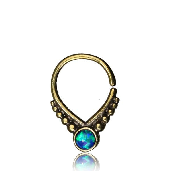 Round Navy Blue Stone studded Clip on Nosepin – Myra Online
