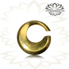 Round Tribal Brass Ear Weights in 4g (5mm) Round Brass Earrings, Brass Body jewelry.