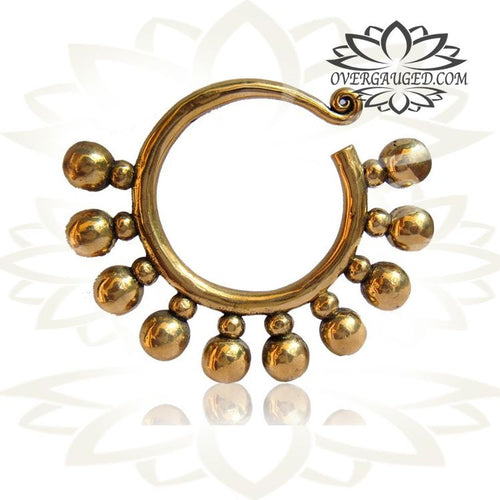 Brass Ear Weights 6g (4mm) Tribal Brass Earrings, Afghan Style Brass Earrings.