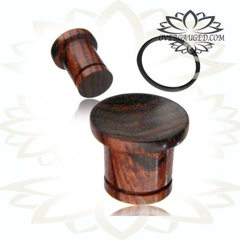 Pair of Concave Organic Teak Wood Tunnels, Single Flare Wood Plugs, Wood Gauges, Tribal Body Jewelry, Wood Tunnels, Organic Body Jewelry.