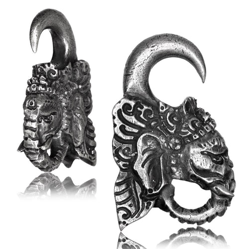 Antiqued 2g (6.5mm) Tribal White Brass Ear Weights, Ganish Ear Weights, Brass Earrings, Brass Ear Weights, Body Jewelry