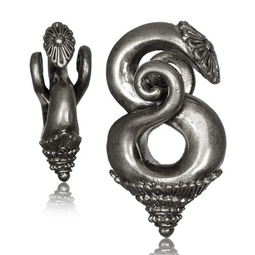 Antiqued 2g (6mm) White Brass Borneo Tribal Ear Weights, White Brass Earrings, Tribal Brass Earrings, Brass Body Jewelry.