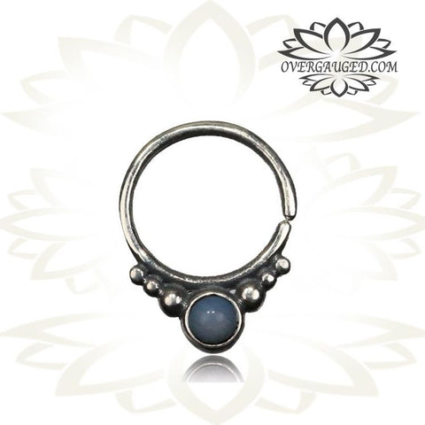 4 Diamonds Colored Stone, with Dangling End Hoop Nose Ring – Indian Goddess  Boutique llc