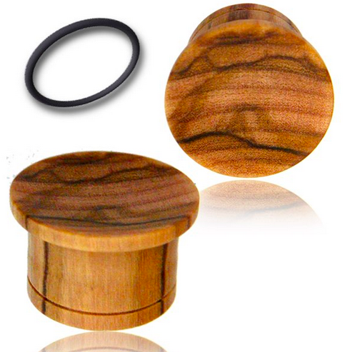 Pair of Concave Organic Olive Wood Plugs, Single Flare Wood Plugs, Wood Ear Plugs, Organic Ear Plugs.