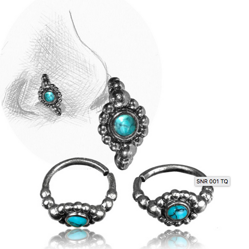 Turquoise store nose ring