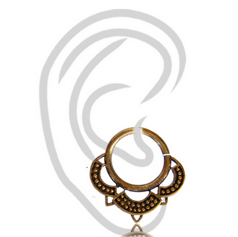 Single Real Sterling Silver Tragus Earring, Tribal Silver Tragus in 18g, Tragus Hoop Earring Diameter 6mm, Tribal Silver Jewelry, Can Be Used For Tiny Septum Jewelry.