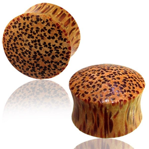 Pair of Organic Wood Plugs, Coconut Wood Plugs, Double Flare Ear Plugs, Convex Saddle Tribal Plugs, Organic Wood Plugs.