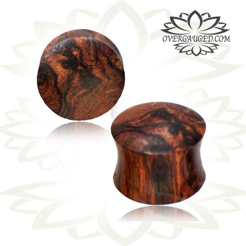 Pair of Honey Wood Plugs, Double Flare Wood Plugs, Organic Ear Plugs, Wood Tunnels, Wood Body Jewelry.