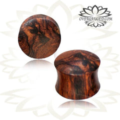 Pair of Honey Wood Plugs, Double Flare Wood Plugs, Organic Ear Plugs, Wood Tunnels, Wood Body Jewelry.