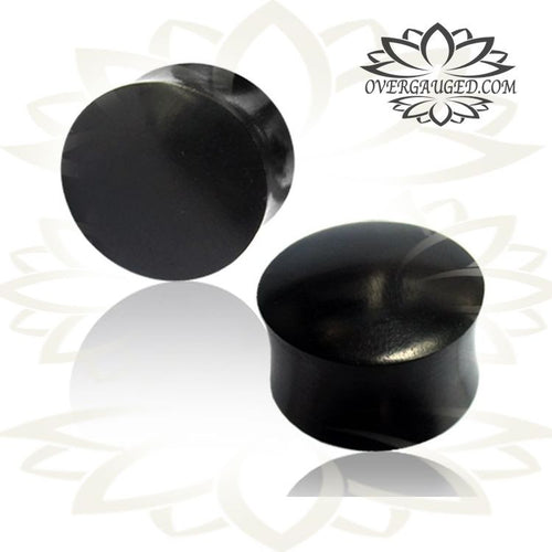 Pair of Organic Wood Plugs, Ebony Wood Plugs, Double Flare Wood Gauges, Wood Ear Plugs, Organic Wood Jewelry.