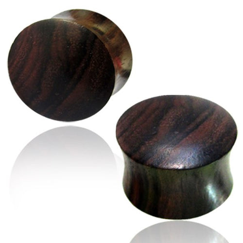 Pair of Organic Sono Wood Plugs, Double Flare Plugs, Tribal Wood Plugs, Organic Body Jewelry.
