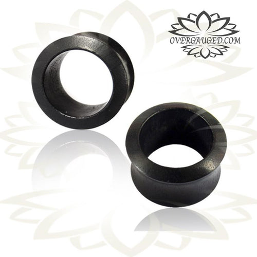 Pair of Organic Wood Plugs, Ebony Wood Tunnels, Double Flare Tunnels, Wood Plugs, Organic Body Jewelry.