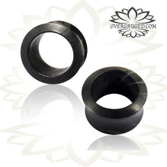 Pair of Organic Wood Plugs, Ebony Wood Tunnels, Double Flare Tunnels, Wood Plugs, Organic Body Jewelry.