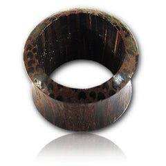 Pair of Organic Palm Wood Plugs, Double Flare Wood Tunnels, Convex Saddle Gauges, Tribal Wood Plugs, Organic Body Jewelry.