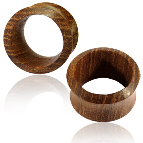 Pair of Organic Tribal Plugs, Teak Wood Tunnels, Double Flare Tunnels, Tribal Body Jewelry.