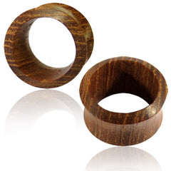 Pair of Organic Tribal Plugs, Teak Wood Tunnels, Double Flare Tunnels, Tribal Body Jewelry.