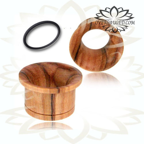Pair of Organic Olive Wood Plugs, Single Flare Wood Tunnels, Wood Ear Tunnels, Concave Olive Wood Gauges, Wood Plugs, Organic Wood Plugs, Organic Body Jewelry.