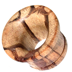 Pair of Concave Organic Wood Plugs, Zebra Wood Plugs, Single Flare Wood Tunnels, Organic Ear Tunnels, Organic Body Jewelry.