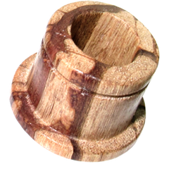 Pair of Concave Organic Wood Plugs, Zebra Wood Plugs, Single Flare Wood Tunnels, Organic Ear Tunnels, Organic Body Jewelry.