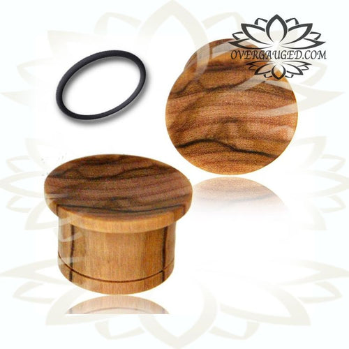Pair of Concave Organic Olive Wood Plugs, Single Flare Wood Plugs, Wood Ear Plugs, Organic Ear Plugs.