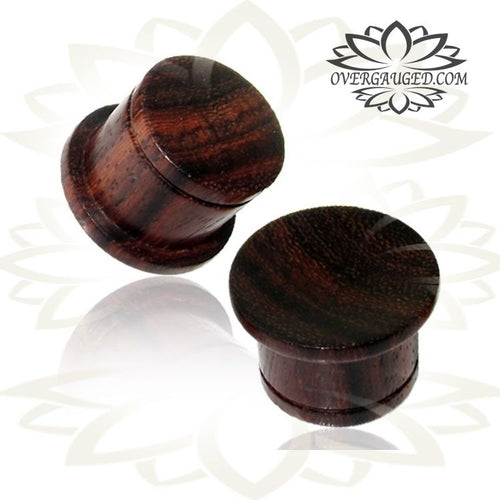 Pair of Tribal Concave Wood Plugs, Sono Wood Plugs, Single Flare Wood Plugs, Wood Ear Tunnels, Organic Wood Plugs, Wood Body Jewelry.