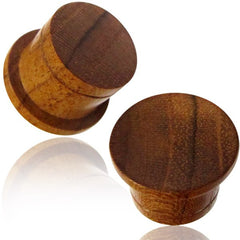 Pair of Organic Concave Teak Wood Plugs, Single Flare Plugs, Organic Wood Plugs, Tribal Ear Gauges, Wood Body Jewelry.