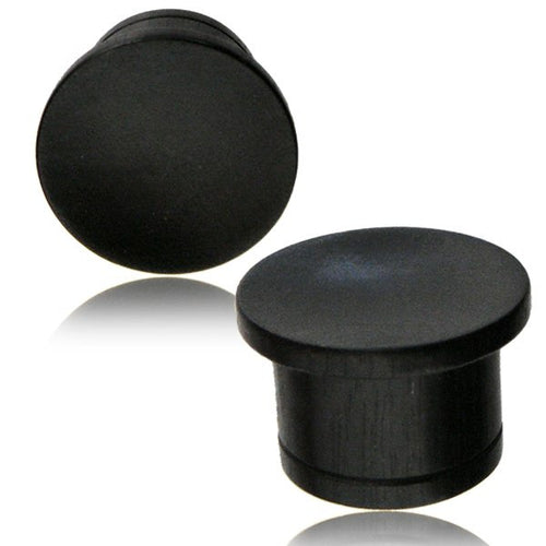Pair of Organic Top Hat Wood Plugs, Organic Iron Wood Ear Plugs, Flat Top Single Flare Plugs, Wood Ear Tunnels.