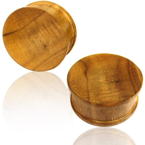 Pair of Tribal Concave Wood Ear Plugs, Teak Wood Plugs, Double Flare Wood Plugs, Wood Ear Plug, Wood Body Jewelry.